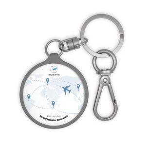 Travel Keyring Tag, Jetsetter Keychain, Personalized Luggage Tag, Adventurer Gift, Airport Travel Accessory